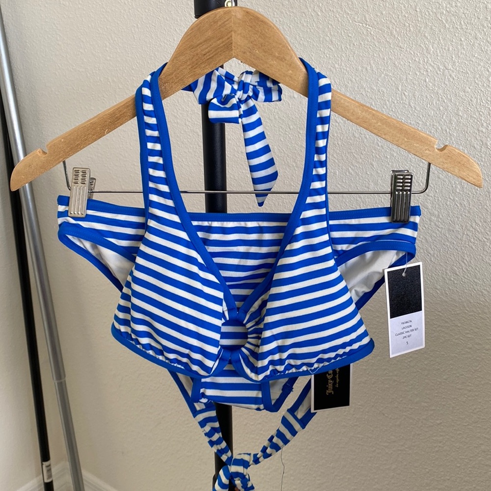 JUICY COUTURE CLASSIC HALTER 2-PIECE SWIMWEAR SWIM SET SIZE S MSRP $132.00 NWT
